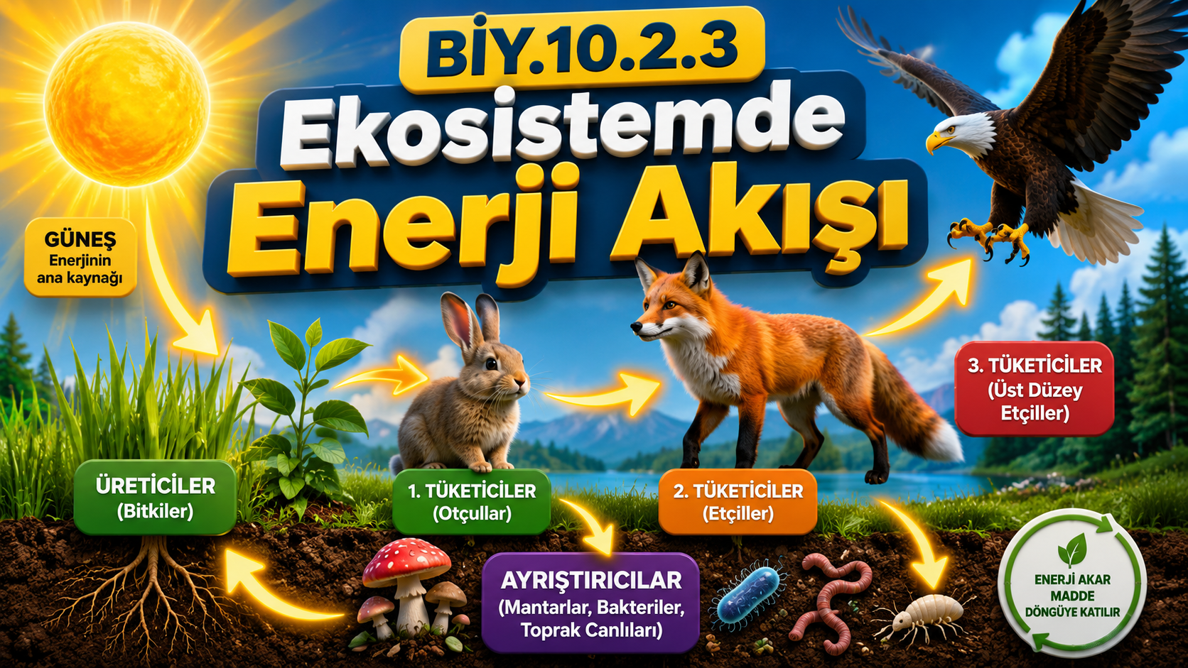 BİY.10.2.3. Ekosistemdeki enerji akışıyla ilgili tümevarımsal akıl yürütebilme görseli