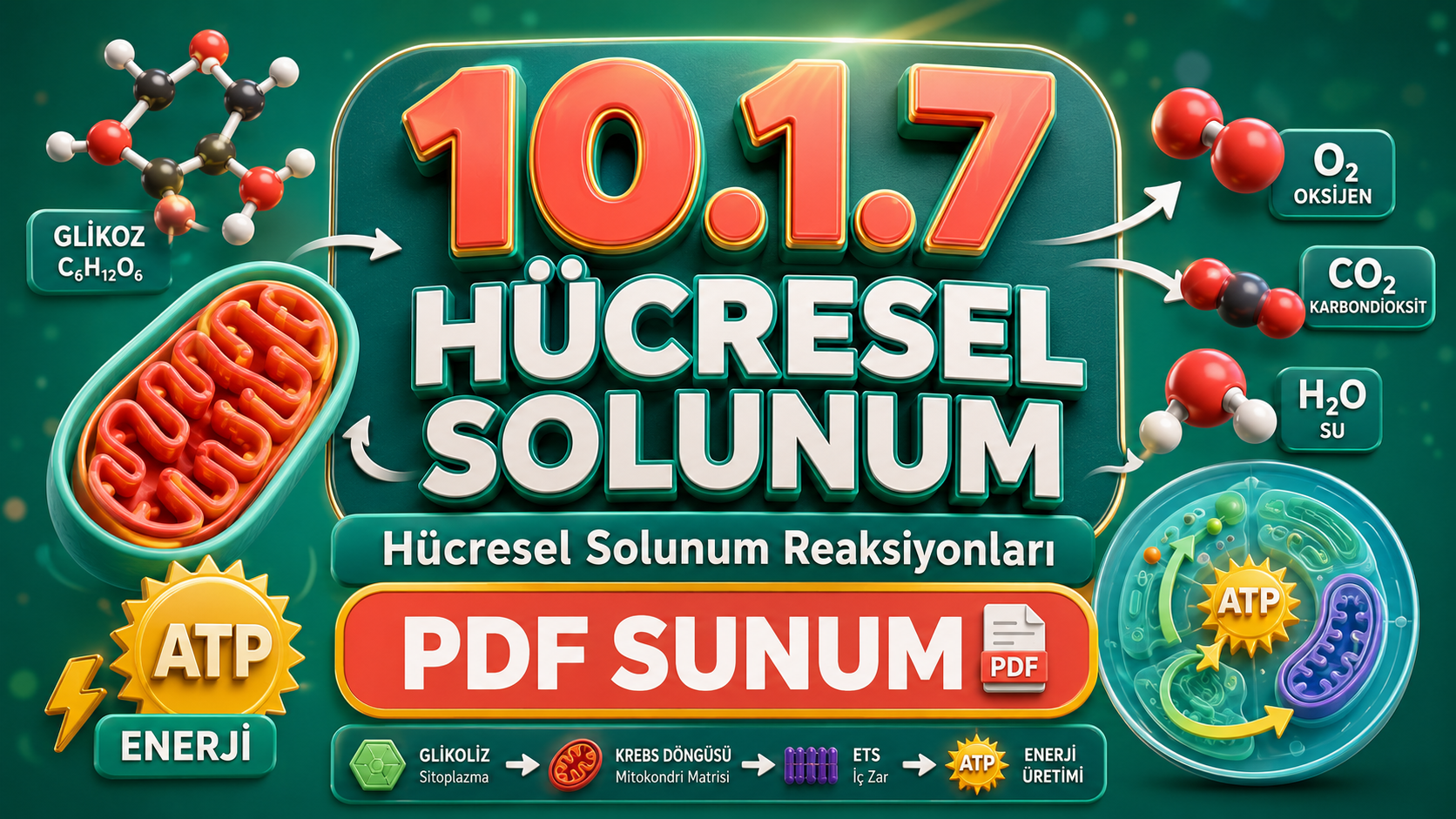 BİY.10.1.7. Hücresel solunum reaksiyonlarıyla ilgili bilimsel model oluşturabilme - PDF Konu Anlatımı kapak görseli
